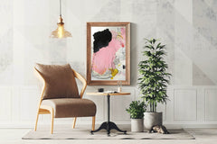 Pink and Black Chaos Modern Wall Art - beink online art store