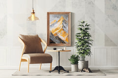 Oil Painting Of The Alps Wall Art