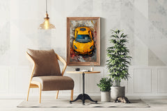 Yellow Lamborghini Wall Art