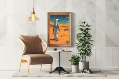 Adventure in Space Astronauts on Desert Planet Artwork - beink online art store