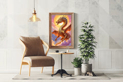 Golden Dragon Animal Wall Art