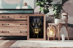 Panther with Golden Eyes Wall Art - beink online art store