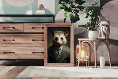 Possum in a Pin Stripe Suit Wall Art