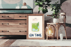 Gin and Tonic Cocktail Wall Art