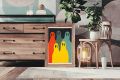 Ghostly Gathering - Haunting Appearance of the Figures Wall Art