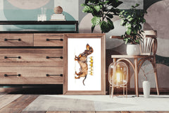 Dog Design Wine Table Wall Art