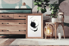 Black and White Painting Abstract Wall Art