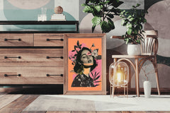 Girl Design Collage Premium Wall Art