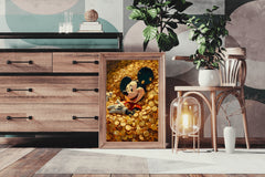 Mickey Mouse in Gold Coins Wall Art