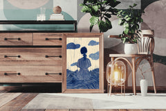 Girl Day Dreaming Modern Wall Art