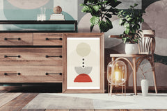 Circular Geometric Shapes Abstract Wall Art