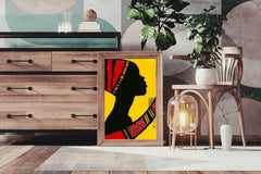 Gold Black Woman Wall Art - beink online art store