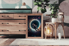 Astronaut Encountering a Black Hole Wall Art - beink online art store