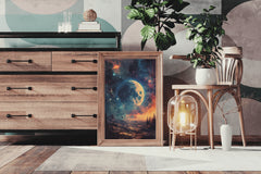 Deep space background illustration wall art