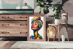 African Woman Painting Wall Art