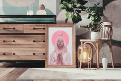 Lady in Pink Modern Wall Art