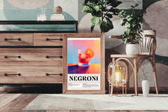 Traditional Negroni Cocktail Wall Art