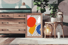 Geometric Color Combination Painting Wall Art