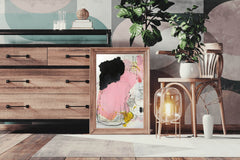 Pink and Black Chaos Modern Wall Art - beink online art store