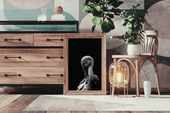 White Stork Bird Black & White Wall Art