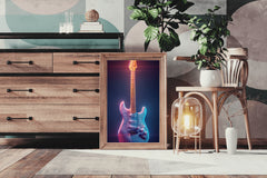 Electric Guitar With Fancy Color Wall Art