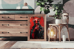 Painting of Hellboy Premium Wall Art