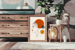 Woman With Colored Hair Wall Art