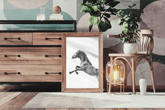 Sorrel Horse Black & White Wall Art