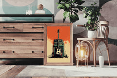 Radio Electric Guitar Wall Art