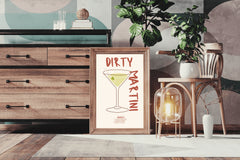 Dirty Martini Cocktail Wall Art