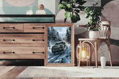 Land Rover Defender Black Wall Art