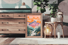 Sunset Serendipity in Mountains Wall Art