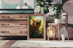 Digital Style Lion Animal Wall Art