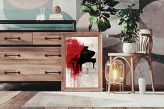 Old Black Piano Wall Art - beink online art store