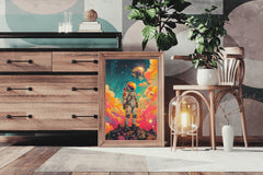 Astronaut In Space colorful artwork - beink online art store