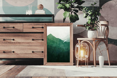 Mountain Forest Painting Wall Art