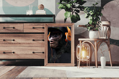 Monkey With Headphones Wall Art