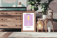 Mimosa Sparkling Wine Wall Art