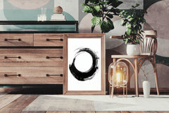 Black Inked Circle Modern Wall Art