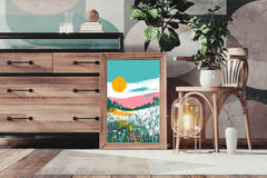 Vibrant Meadow Modern Wall Art