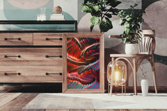 Dark Multicolor Lines Abstract Wall Art