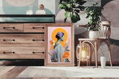 Women with flowers Abstract Wall Art