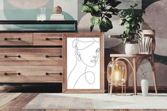 Half Face of  Beautiful Woman Wall Art