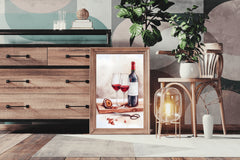 Red Wine Watercolor Painting