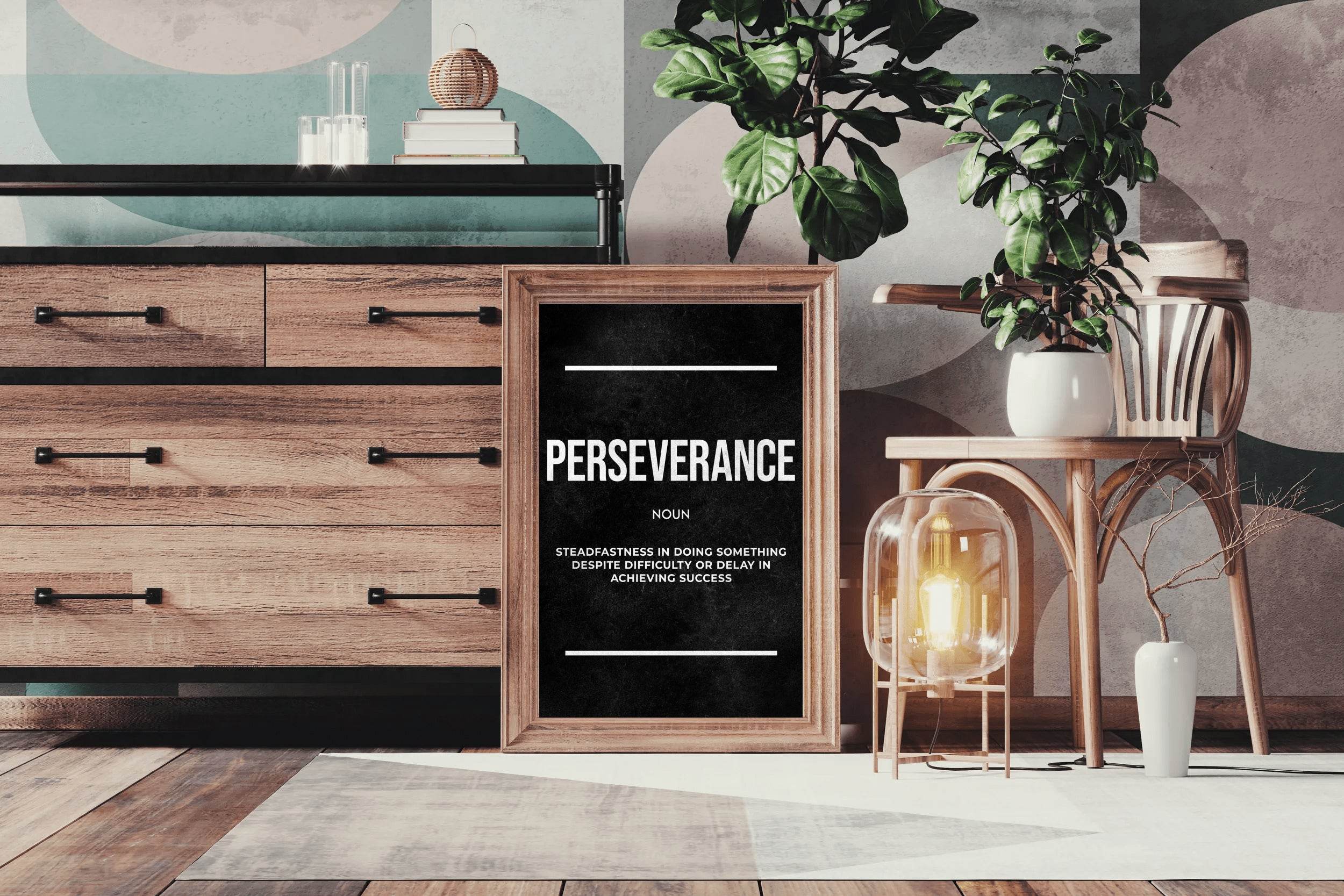 Perseverance Definition Motivational Wall Art - beink online art store