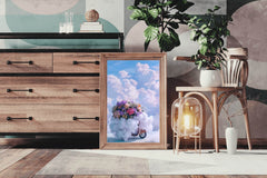 Floral Vespa in Clouds Wall Art - beink online art store