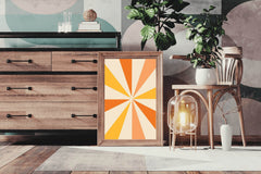 Drawing Orange And Yellow Rays - beink online art store