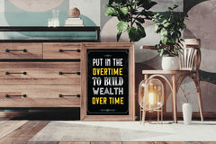 Build Wealth Over Time Investing Motivational Wall Art