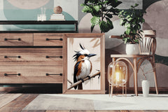 Watercolor Kingfisher Bird Wall Art