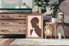 Portrait of A Black Woman With Earrings Wall Art